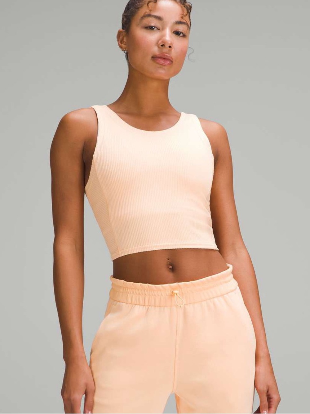 Lululemon Ribbed Softstreme Cropped Tank Top
Peach Bellini SZ 2